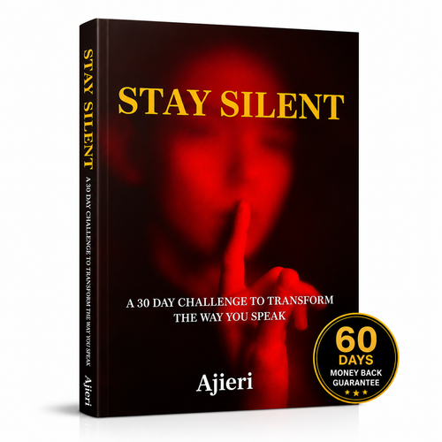 Stay Silent self improvement book by Ajieri helping people build confidence, improve communication skills, develop emotional intelligence and master everyday conversations